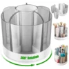 360° Rotating Pencil Organizer Large Capacity Round Desktop Storage Holder with 6 Compartments Cosmetic Brush Organizer 1