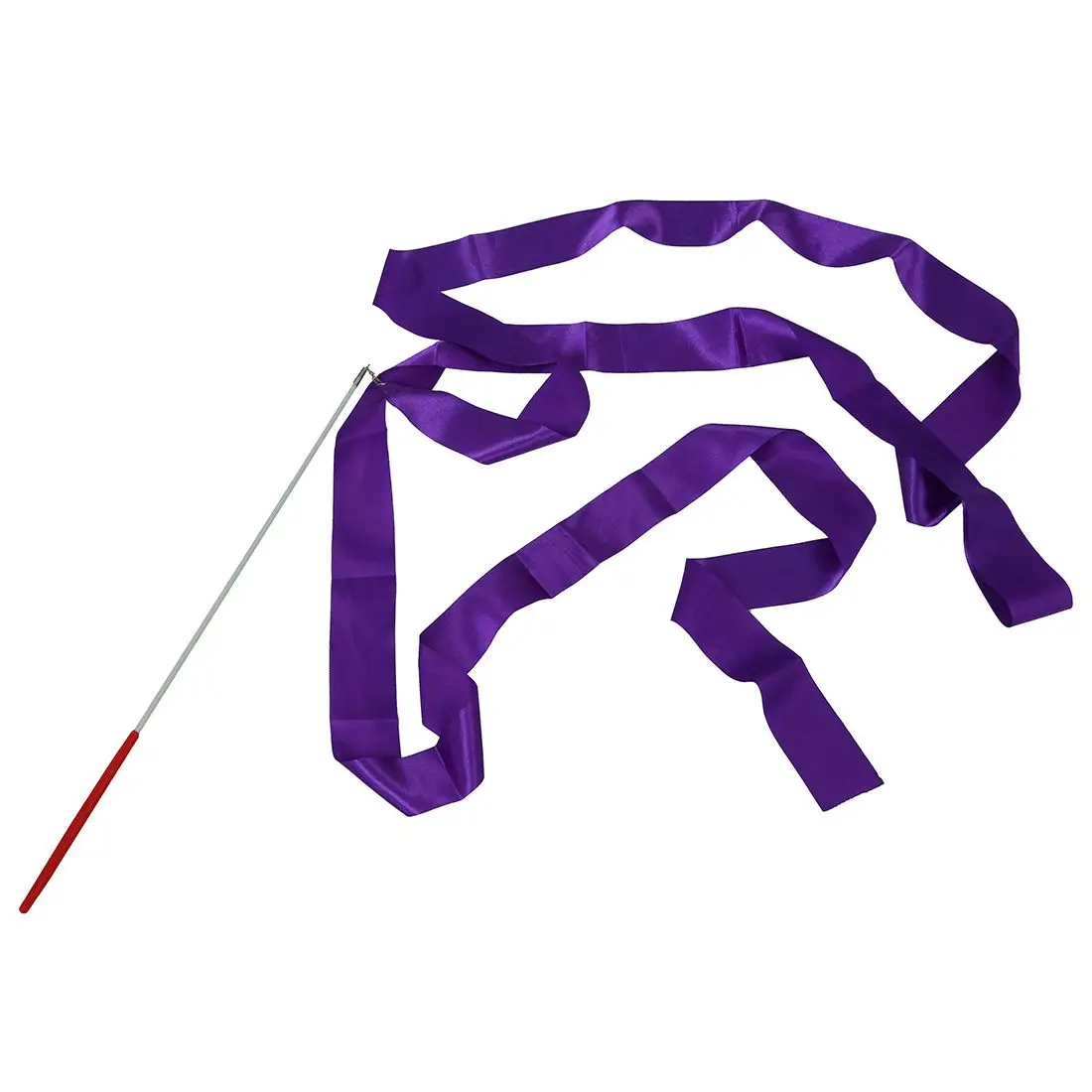 4M Dance Ribbon Gym Rhythmic Art Gymnastic Ballet Streamer Twirling Rod Purple | Спорт и развлечения