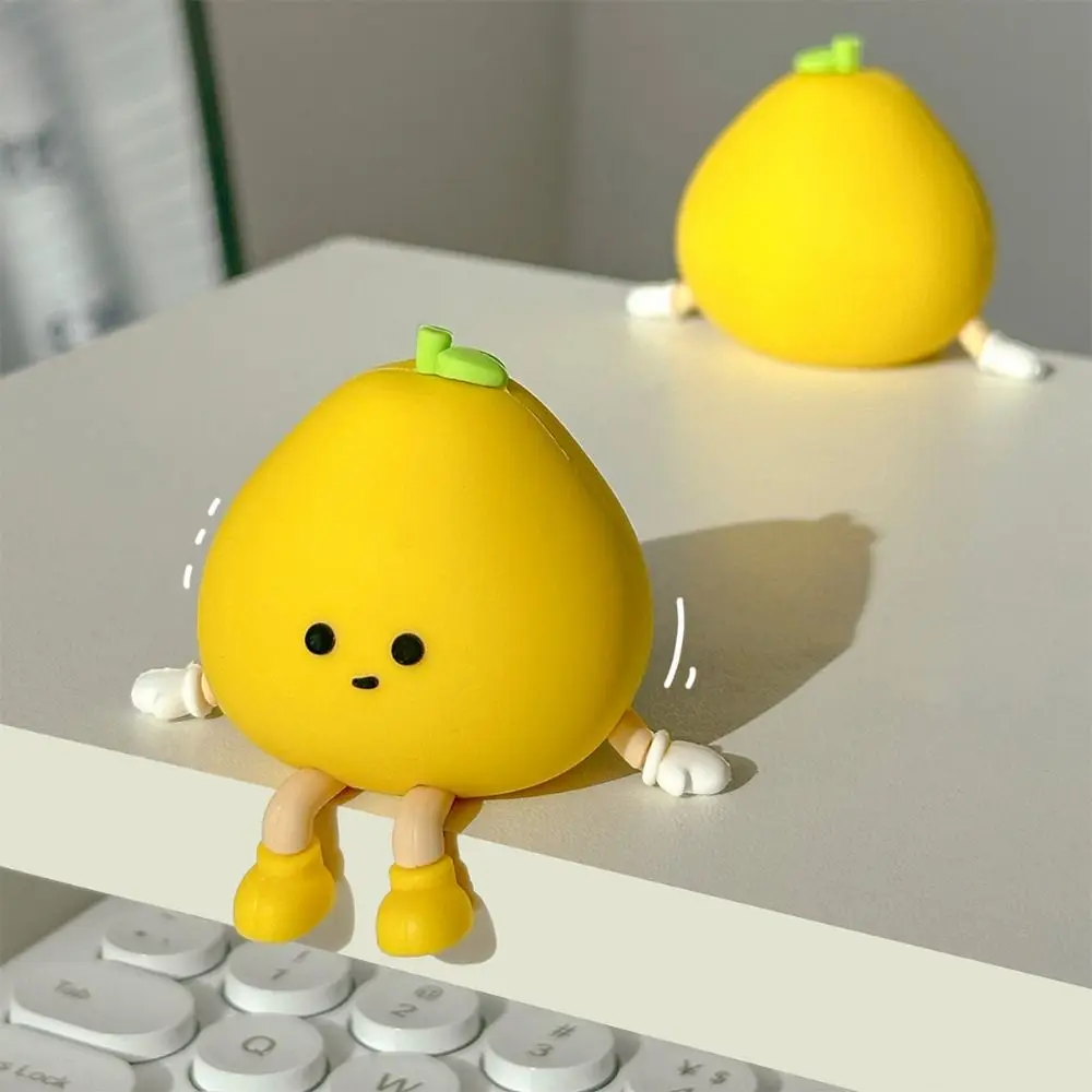 Hanging Doll Pomelo Ornament Petite Funny Mini Resin Doll Wealth Crafts Miniature Cartoon Pomelo Ornaments Desk Decor