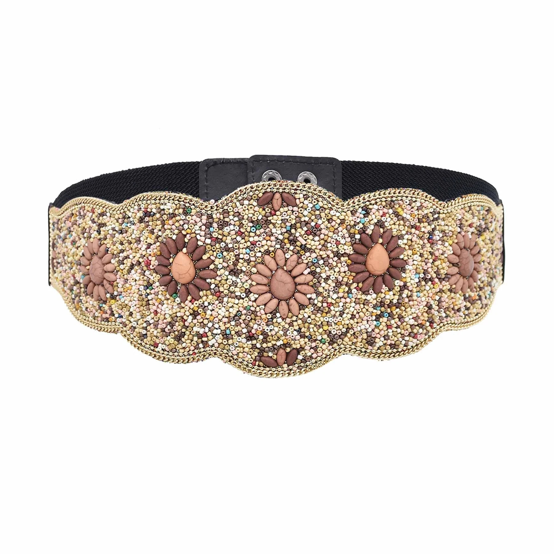 Designer Style Intricately Beaded Belt – Heavy Glass Beadwork Boho Gypsy... Amazon.com: Duel On Jewel Antique Kuchi Women main image 2