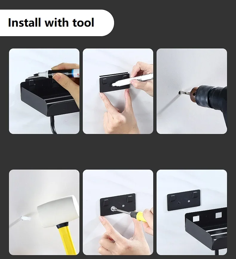 Hanging Spice Rack Wall Mount Spatula Holder tool Storage Racks Shelving Units Tableware Shelf Kitchen Rack Stainless Steel