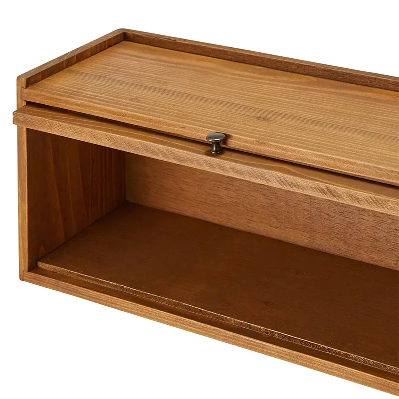 Japanese Small Solid Wood Cabinet Mini Glass Door Cupboard Kitchen Dustproof Shelf for Spices Doll Storage Box 4
