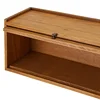 Japanese Small Solid Wood Cabinet Mini Glass Door Cupboard Kitchen Dustproof Shelf for Spices Doll Storage Box 4
