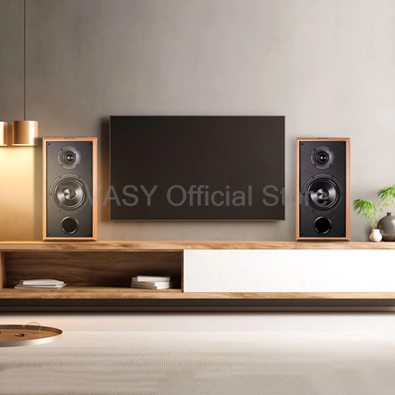 6.5 Inch 60W 4ohm HIFI Bookshelf Speaker Household Wooden Tweeter High Power Fever Sound Box 1 Pair for Home Theater System