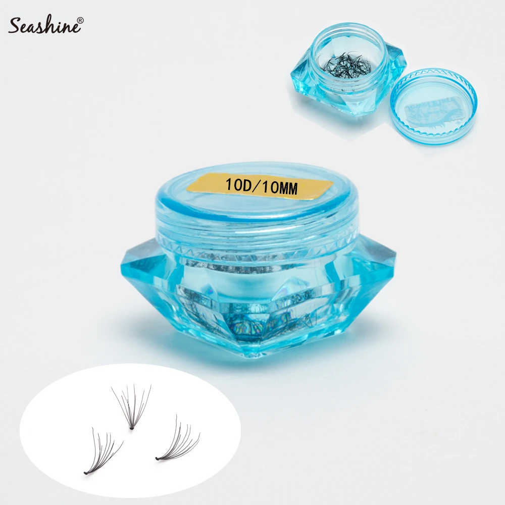 Seashine Lashes 10D 60pcs Professional Makeup Individual Cluster Eyelashes Extension Grafting Fake False Eyelashes Drop Shipping a m professional makeup personal eyelashes single cluster fishtail lower eyelashes mixed false eyelashes extend naturally