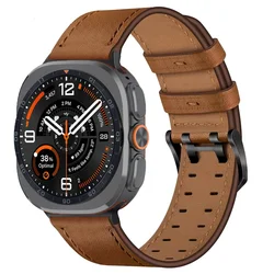 Premium Leather Loop Sport Bracelet for Smartwatch 47mm - Original Strap Replacement Band (5 brown)
