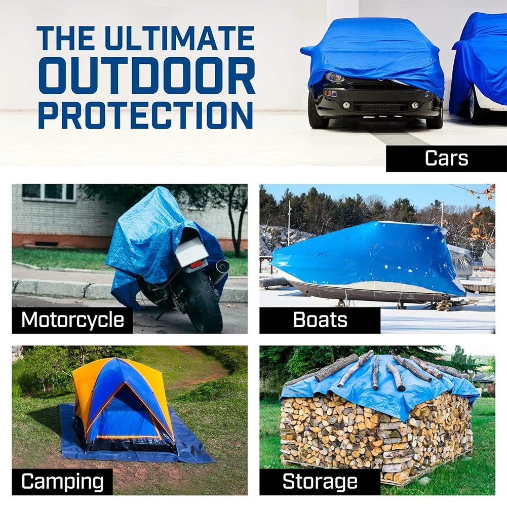 Tarpaulin Waterproof 2Mx2/3/4M Multi Purpose Cover for Camping Patio Boat Roof Tent waterproof tarpaulin waterproof tarp tarpaulin rain cover