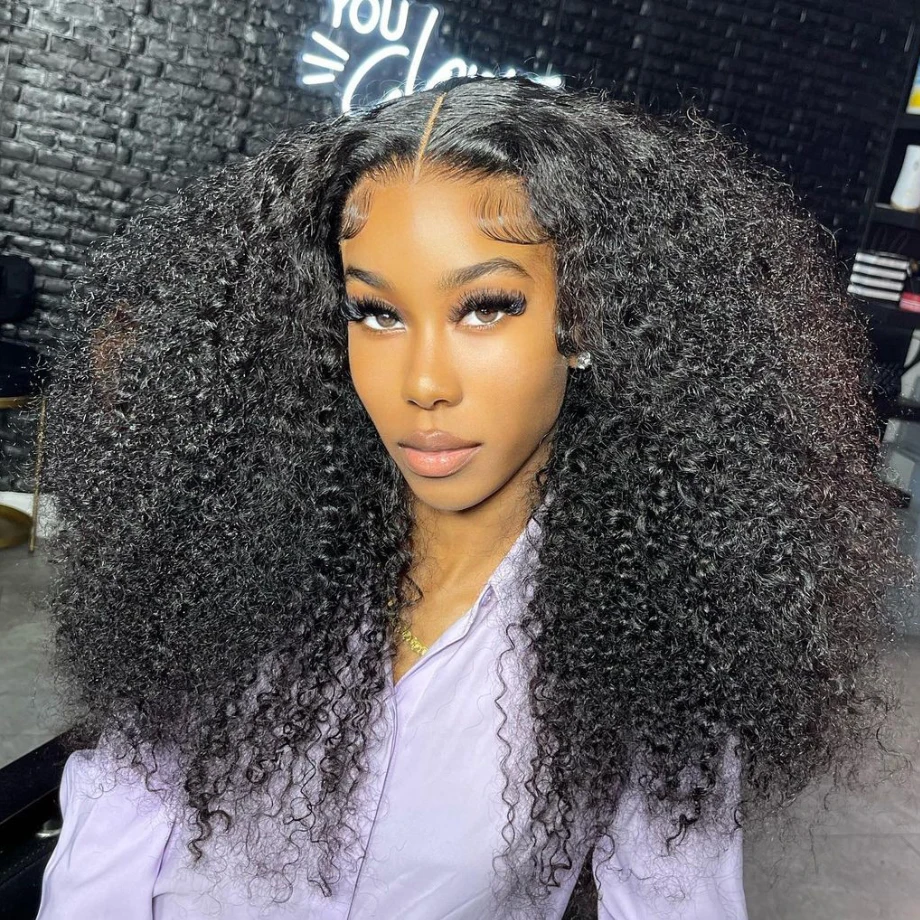 

Glueless Deep Wave Wig Human Hair 13x6 HD Lace Frontal Wigs Water Wave Preplucked Lace Front Curly Wigs 30 40 Inch For Women