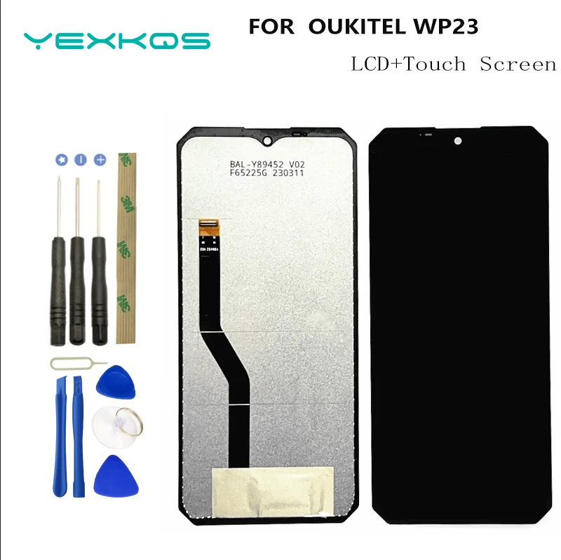Kit di riparazione per display LCD Oukitel WP23 per Oukitel WP23 Pro, sostituzione schermo touch digitizer (nero, senza cornice