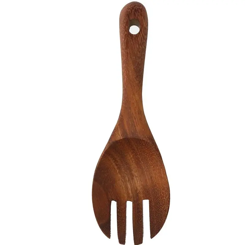 Wooden Spoon Wooden Cooking Spoon Wooden Spoon Set Large Salad Dinner Serving Spoons Server Wood Fork Spoon Cutlery Set Wooden Utensils Tableware