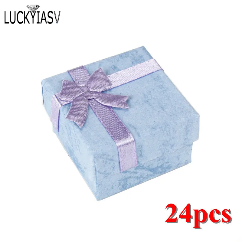 Ring Gift Box Jewelry Organizer Paper Box Ring Packaging Box Jewellry Store Container Earring Case 24pcs/Lot