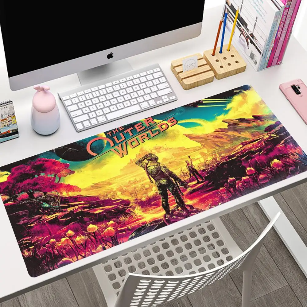 

Mouse Pad Large Size Office Desk Protector Mat PU Leather Waterproof Adventure fighting game The Outer Worlds Mouse Pad Desktop