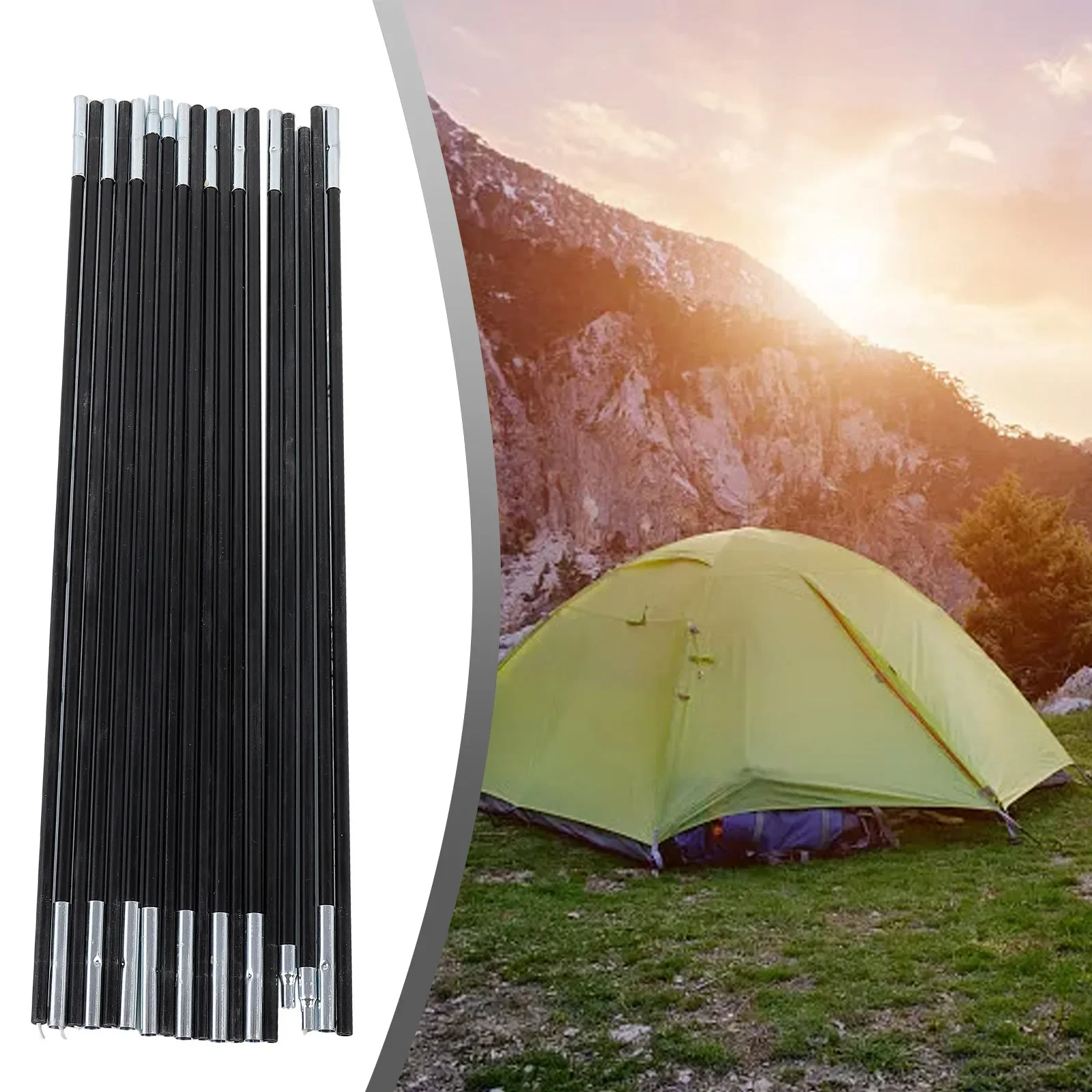 Tent Rod Portable Fiberglass Tent Pole Kit Suitable for Tents of 1 8 Residents