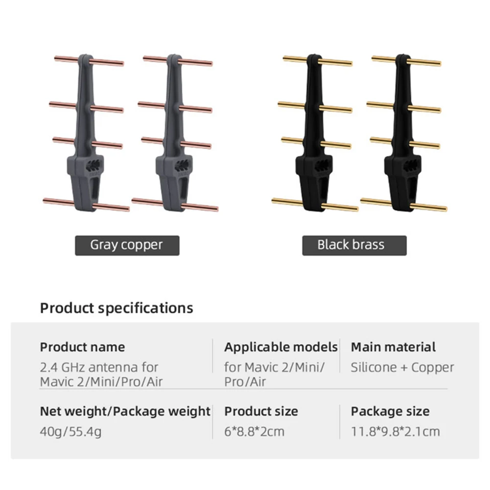 Signal Booster Antenna Drone Antenna Antenna for DJI Mavic 2/Mini/Pro Phantom 4 Pro 2.4Ghz Remote Control Yagi Antenna Booster Signal Range Extender Amplifier