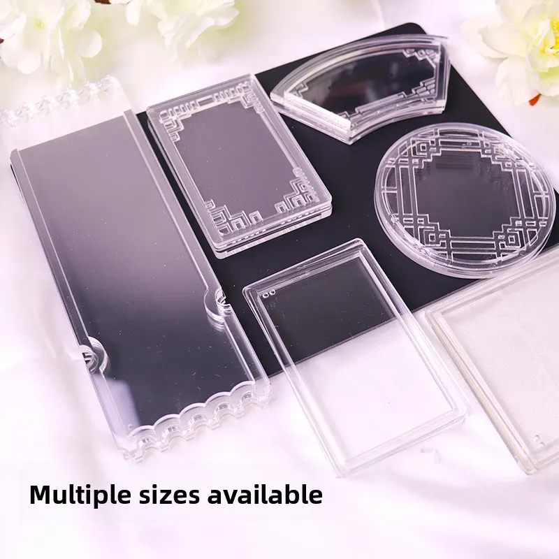 Acrylic Board for Flowing Hemp DIY Materials Square And round Different Specins High Transparency Sand Flowing Mahjong...