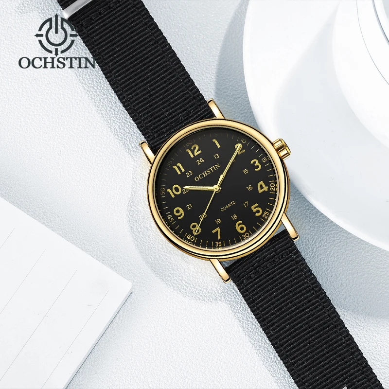 Hot models OCHSTIN 2024 simple and comfortable creative nylon series watch watch multifunction quartz movement men'squartz watch
