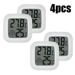 LCD Digital Thermometer Hygrometer - Indoor Temperature & Humidity Sensor (4PCS)