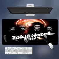 Tokio Hotel Rock Band Bill Kaulitz Girl Pad Keyboards Mat Rubber Gaming Mousepad Desk Mat Large Edge Locking Game Keyboard Pad 2