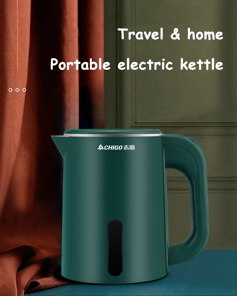Description Picture 2 of item0.8L Mini Electric Kettle Small Capacity 304 Stainless Steel Teapot Hotel Dormitory Kettle Portable Travel Boil Water Pot 220V