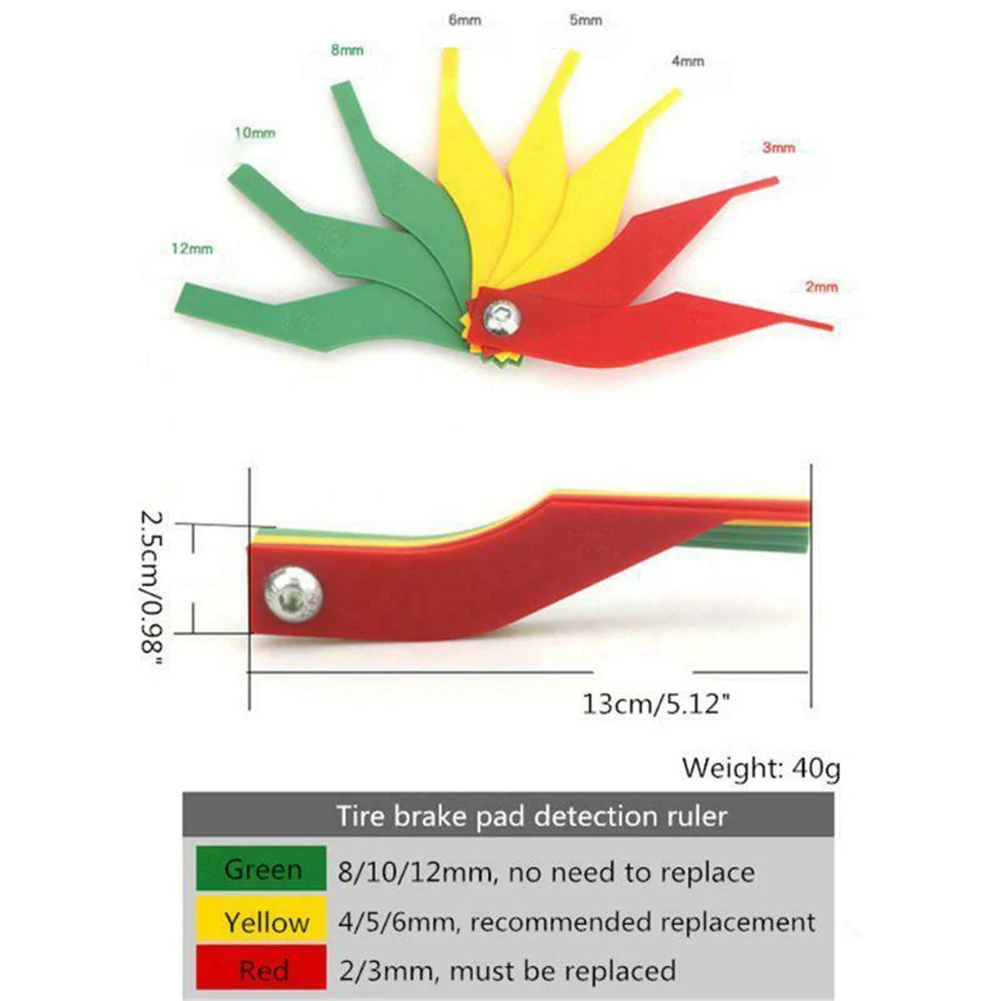 Brake Pads Wear Meter Thickness Wear Meter Gauge Feeler Tester