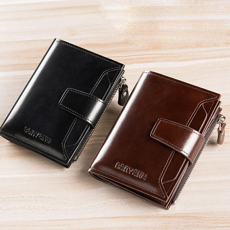 Wallet Men's Short Leather Large Capacity Driver's License Coin purses 2022 New gentleman Card Holder Money clip