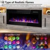 70" Entertainment Center with LED Lights,Remote Control,TV Media Console,Fireplace TV Stand with 36" Fireplace Up to 80" TVs 4