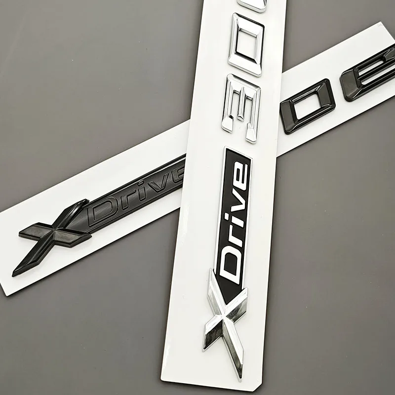 3D ABS 자동차 스타일링 리어 트렁크 배지 사이드 펜더 엠블럼 로고 XDrive 30e XDrive 스티커 BMW X2 X3 G01 F39 외장 액세서리