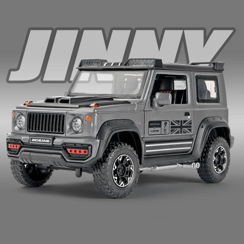 1:18 SUZUKI Jimny Off-Road Alloy Car Diecasts & Toy Vehicles Car Model Wheel Steering Sound and light Car Toys Gifts 2