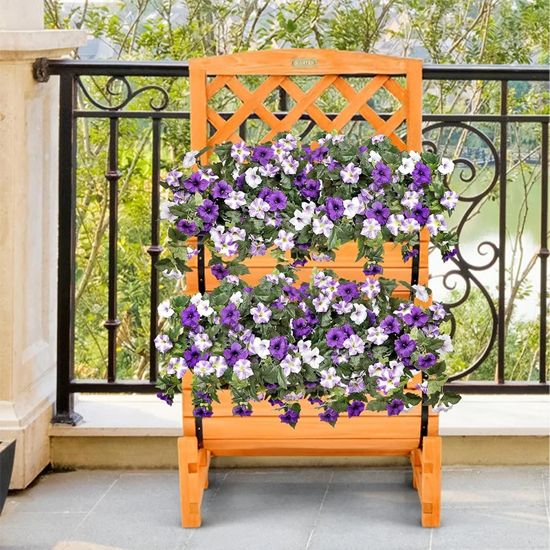 1 Stück künstliche Seide Morning Glory Blumen 43 cm gefälschte Blumensträuße für Hochzeit Party Home Decor Balkon Garten Outdoor Dekor – Detail 8