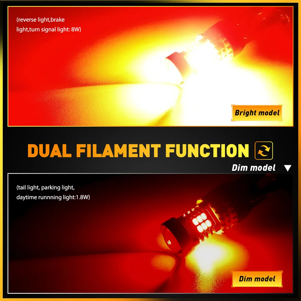 OXILAM 2Pcs T20 7443 LED  CANBUS   W21W WY21W W21/5W LED  ȣ DRL 극ũ    12V ȭƮ