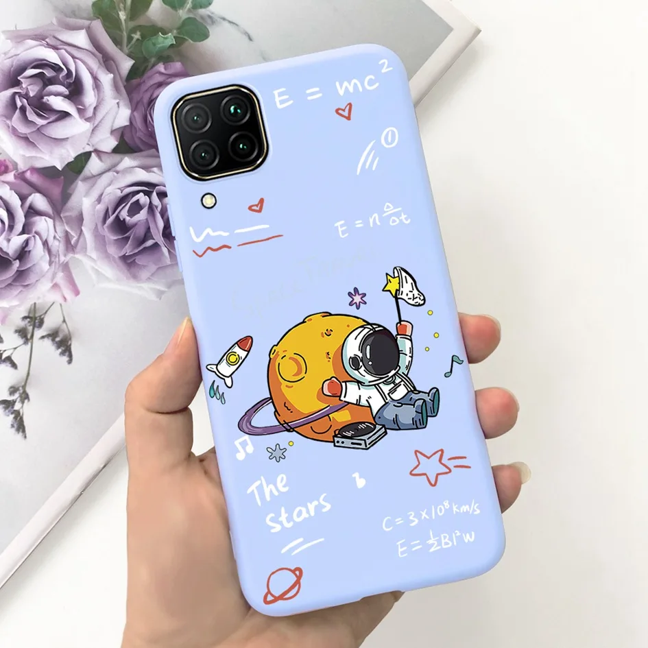 Cute Astronaut Shockproof Silicone Phone Case - Soft Candy TPU Cover and Bumper