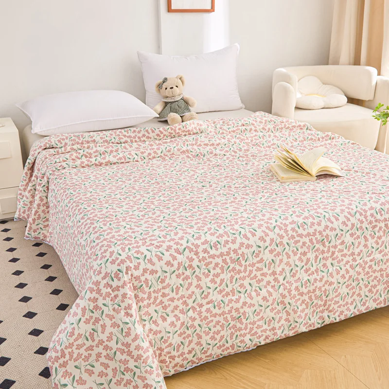 بطانيات صيفية على الطراز الكوري من القطن الخالص مع...