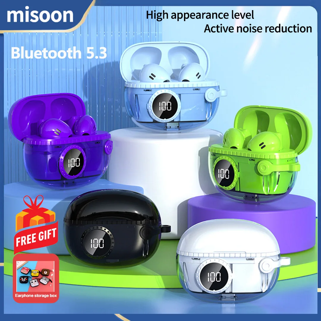 Wireless Bluetooth Headset Stereo Noise Canceling HiFi Music Earphones Mini Earbuds Sports