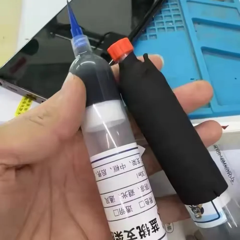 Lanrui 10ml 30ml Middle Frame Back Cover Glue Sticker For Mobile Phone Middle Frame LCD Screen Rework Adhesive Liquid Repair 5