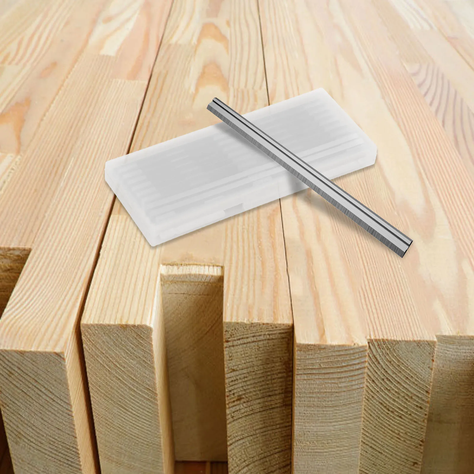 10PCS HSS Planer Blades Replacement Double Edges Planer Knife Blades Reversible for Most 3 Plus 1/4 Inch