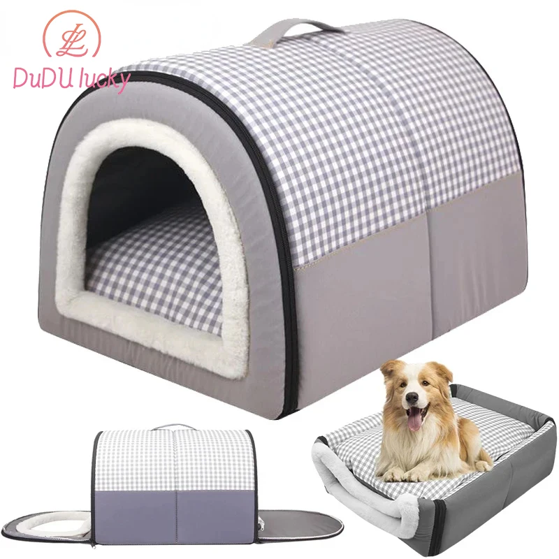 

Pet Dog House Soft Cozy Pet Sleeping Bed for Small Medium Dogs Cats Foldable Removable Puppy Nest Portable Kennel Pet Supplies