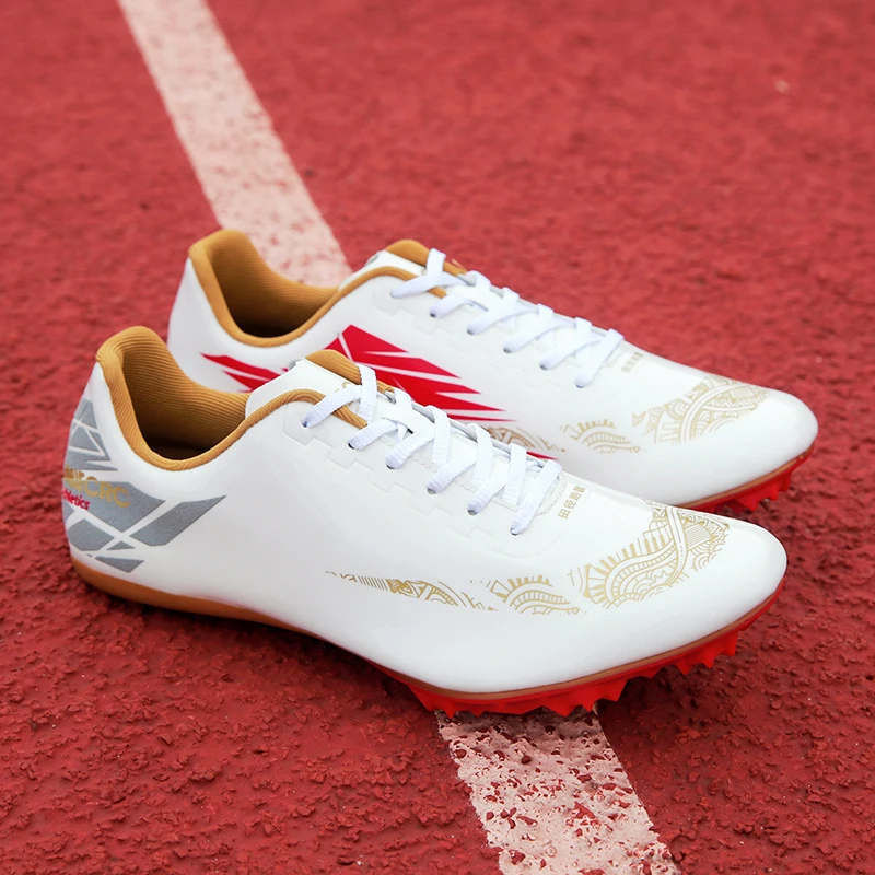 New Stylish Men High Jump Sprint Spikes Shoes Professional Womens Track & Field Short Running Race Sneakers Teenager Long Jump