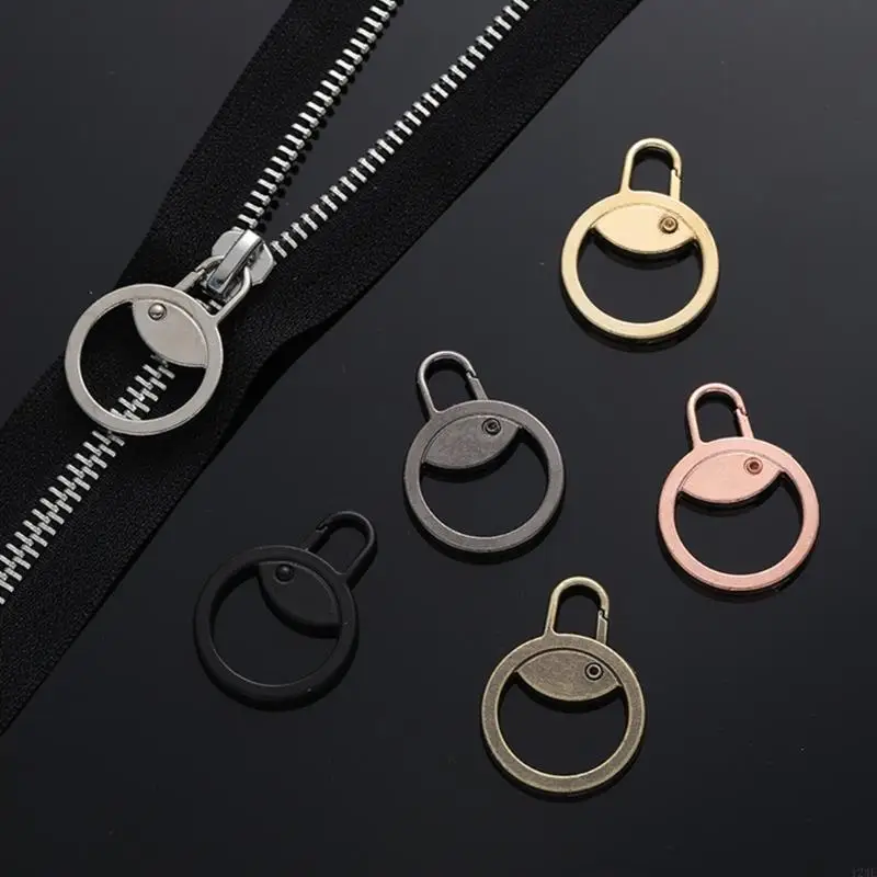 124E 6Pcs Detachable Zippers Pulls Universals Zippers Fixer Zipper Pull Pullers End for Jackets Luggage Clothing Backpacks Tent