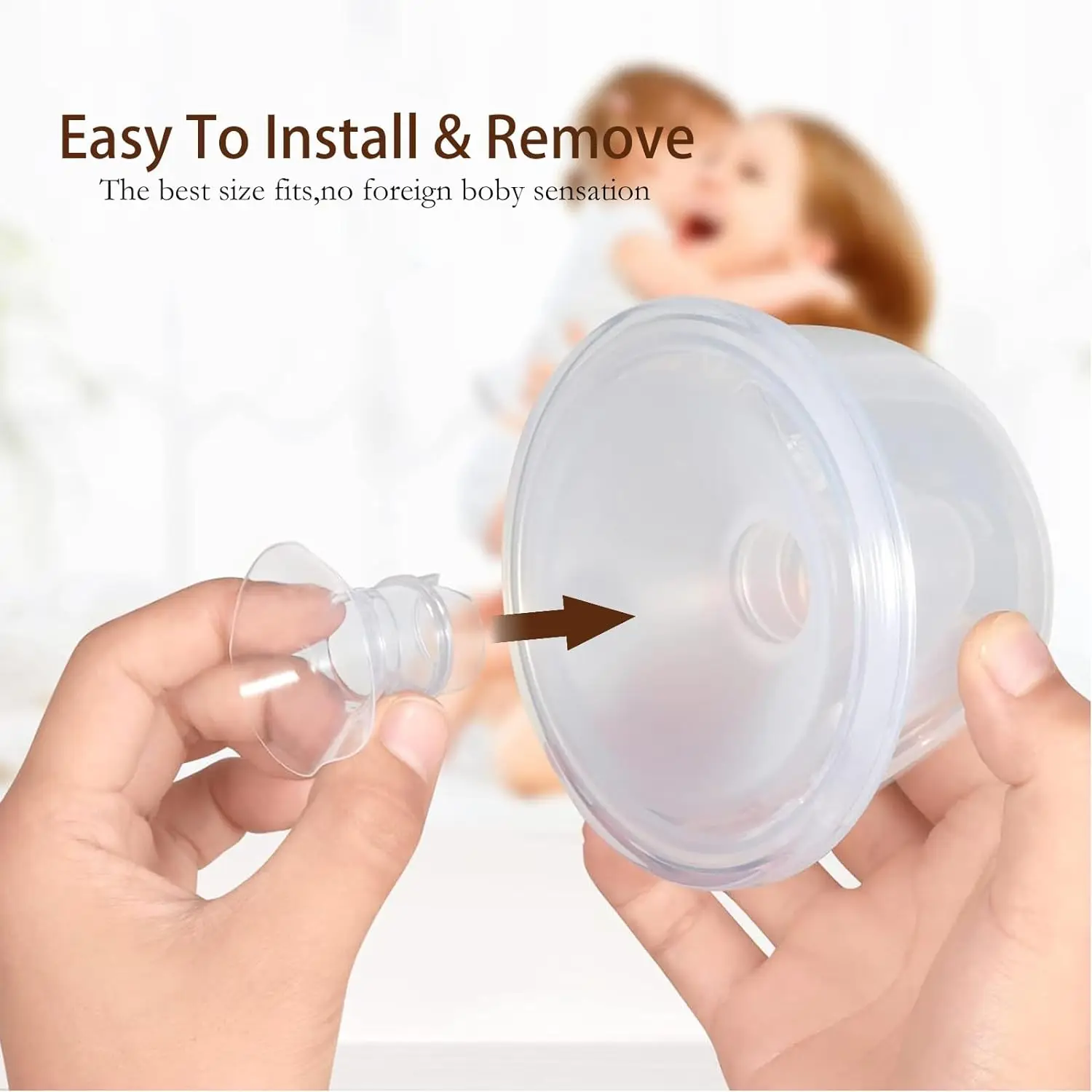 Flange Inserts 13/15/17/19/21mm,Compatible with S9/S10/S12 etc 24mm Wearable Breast Pump,Breast Pump Flange Insert 6