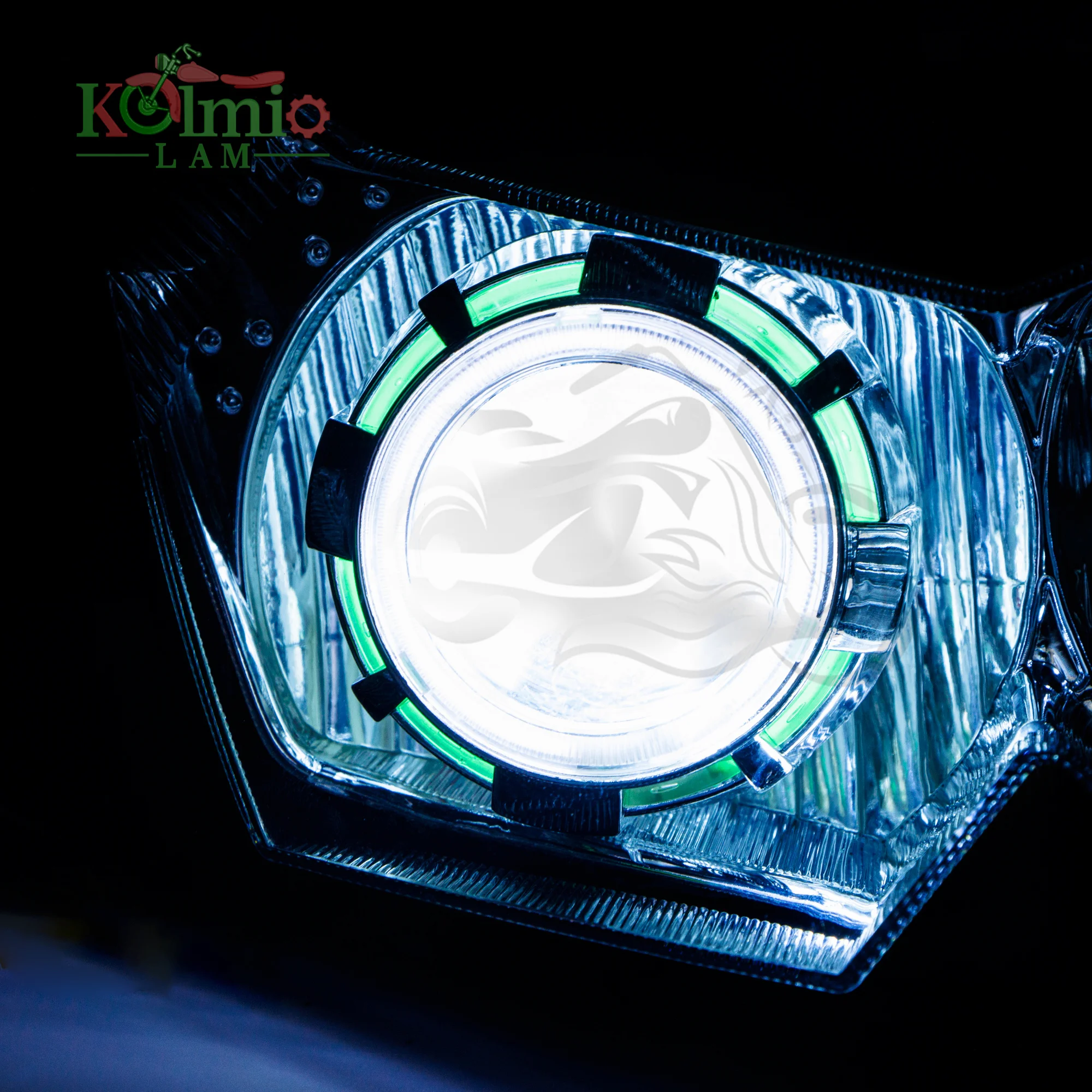 Misura per 2007 - 2012 Kawasaki Z750 Z 750 faro moto Demon Angel Eye HID proiettore Head Light Z1000 Z 1000 2008 2009  201355758