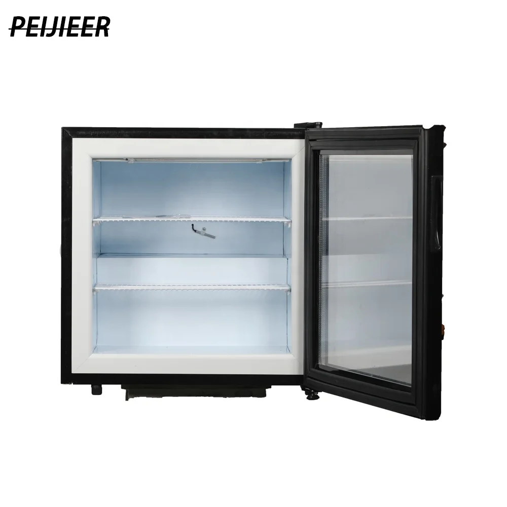 good quality portable small 55L cold drinks glass door mini freezer fridge refrigerator for hotel 40 liter office fridge dorm room refrigerator mini small refrigerators for bedroom glass door