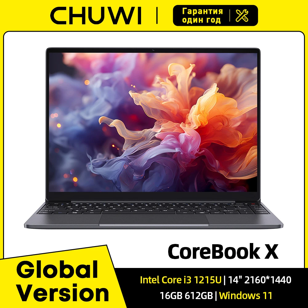 

CHUWI CoreBook X Gaming Laptop 14.1 inch FHD IPS Screen 16GB RAM 512GB SSD Intel Six Cores i3-1215U Core UP to 3.70 Ghz Notebook