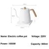 110V/220V Electric Kettle Gooseneck Hand Brewed Coffee Pot Office 304 Stainless Steel Quick Kettle Teapot Auto Power Off 800ml 6