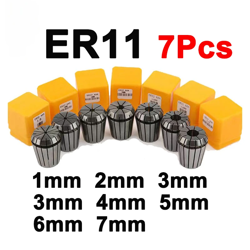 ER11 ER16 ER20 ER25 Collet Chuck Set 1-16mm Spring Collet For CNC Machining Center Engraving Machine Lathe Mill Tool ER Collect spring collet spring collet chuck collet chuck holder engraving collet chuck collet chuck tool holder wrench nut collet collet clamping tool