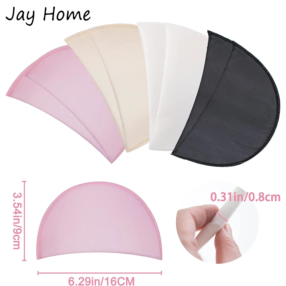 Sewing Sponge Shoulder Pad 4 Pairs Thin Shoulder Enhancer for Round Shoulders Women Blazer T-Shirt Dresses Sewing Accessories