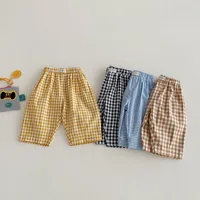Pantalons pour garçons de 0 à 5 ans, Style coréen, à carreaux, jambes droites, décontractés, taille élastique, vêtements pour enfants, nouvelle collection printemps 2026 2