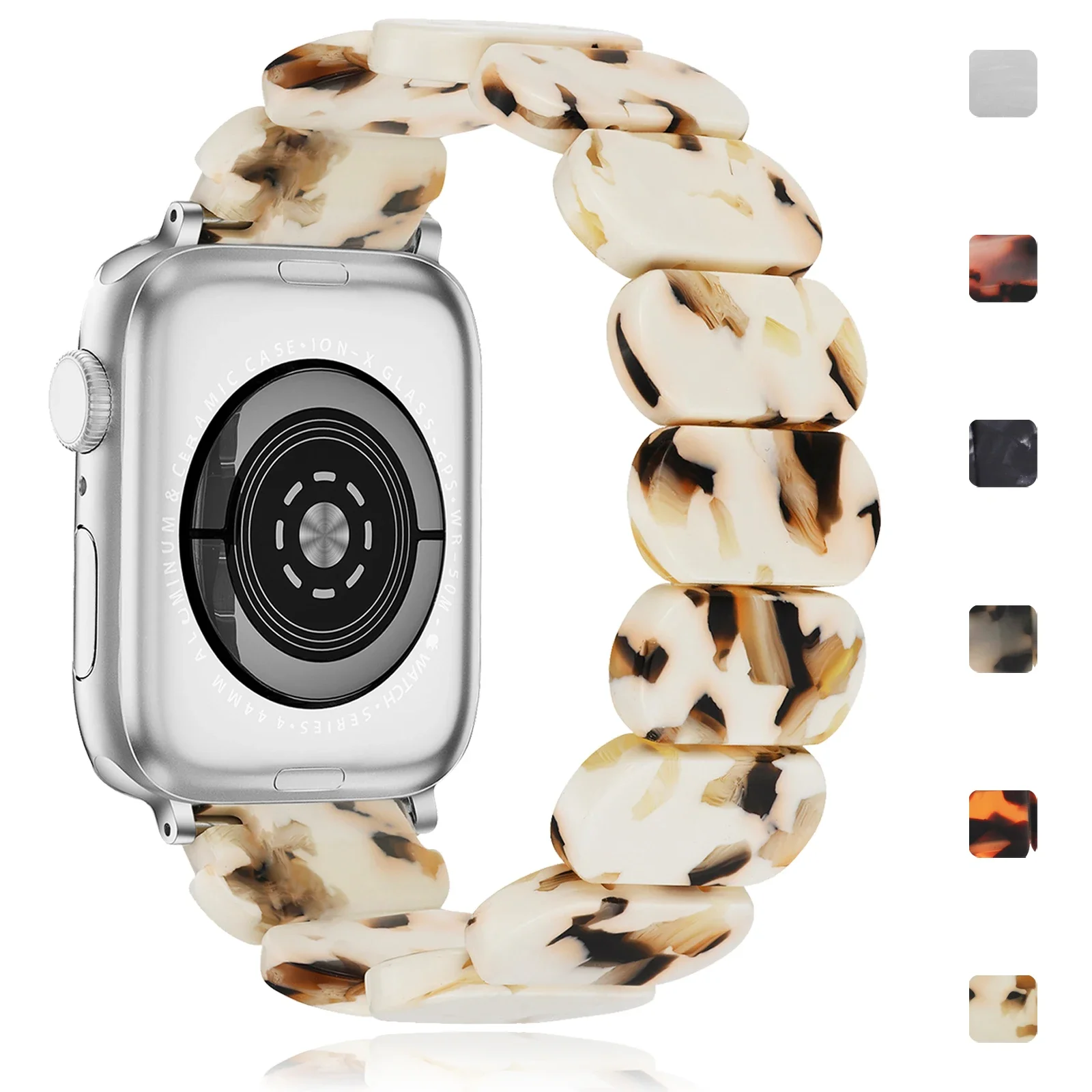 สายรัดข้อมือ Apple Watch ยืดหยุ่น เรซิ่น สำหรับ 45/44/42/40/38 มม.