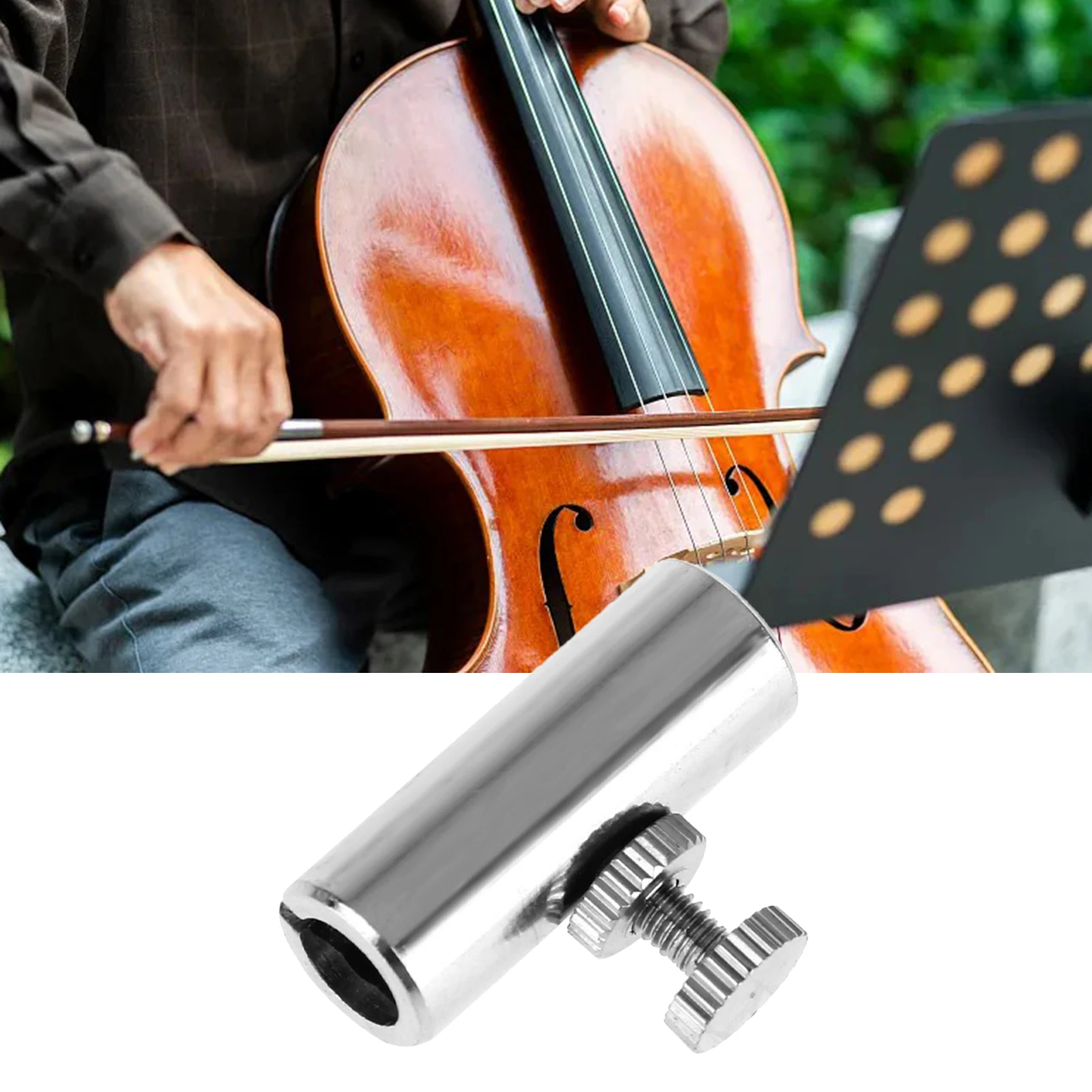 Sordina Per Violoncello In Metallo - Silenziatore Professionale Per Pratica - Foto 3