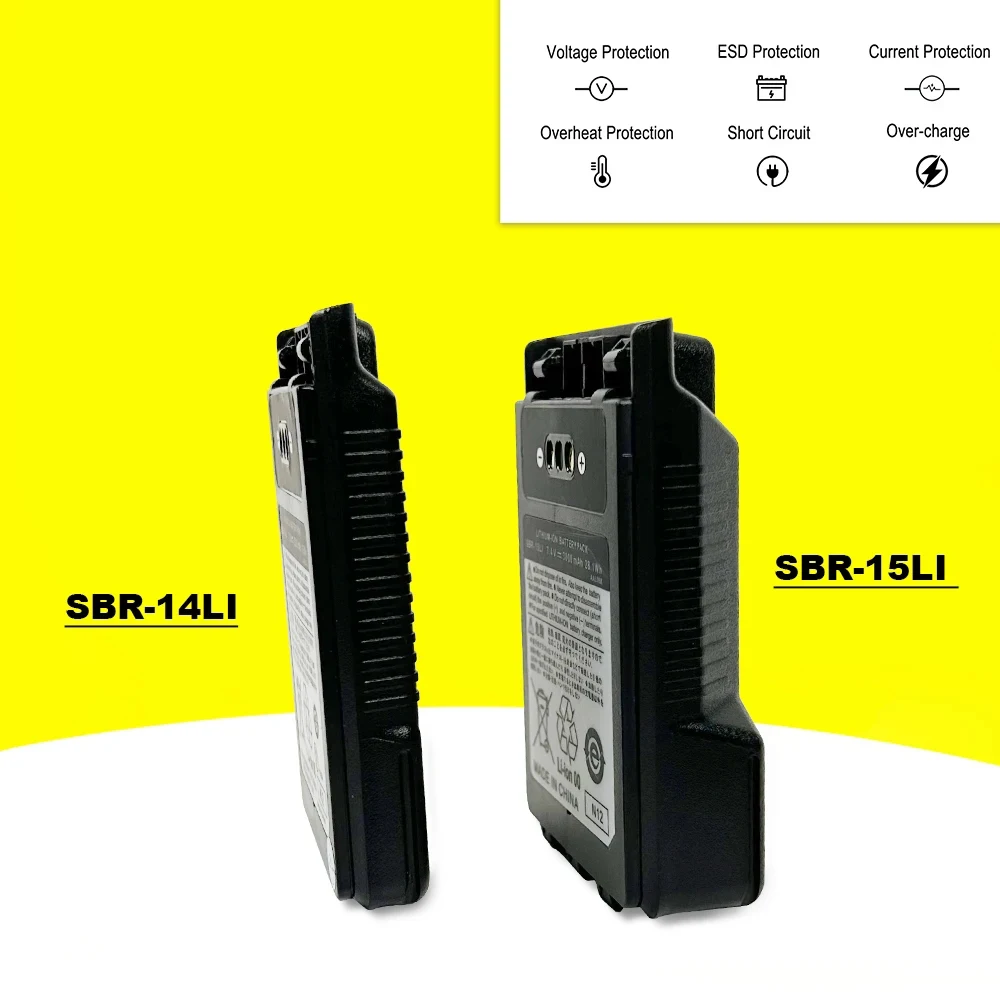 Bateria para Yaesu Sbr15li Sbr-14li Vx8r Vx9dr Vx-8gr Ft1xd Ft-1dr Radio Ft2dr Fnb-102li Series Novo de Alta Qualidade - Imagem 2