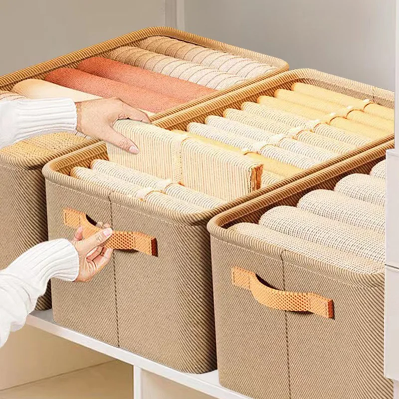 

Folding Cotton Linen Storage Box Basket For Storing Dirty Clothes Laundry Basket Sundries Underwear Bread Toy Sorting Basket